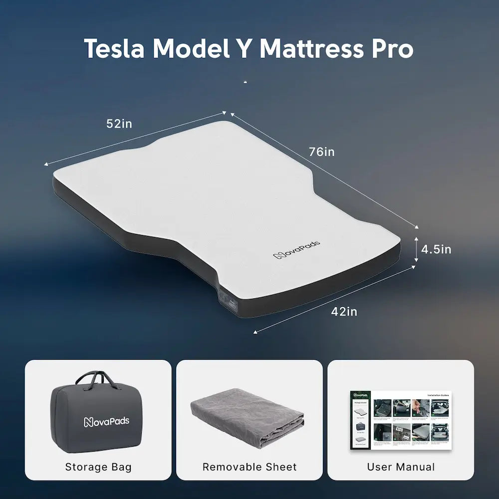 NovaPads Tesla Model Y Mattress Pro Camping Mattress for Model Y X Juniper Tesla Bed