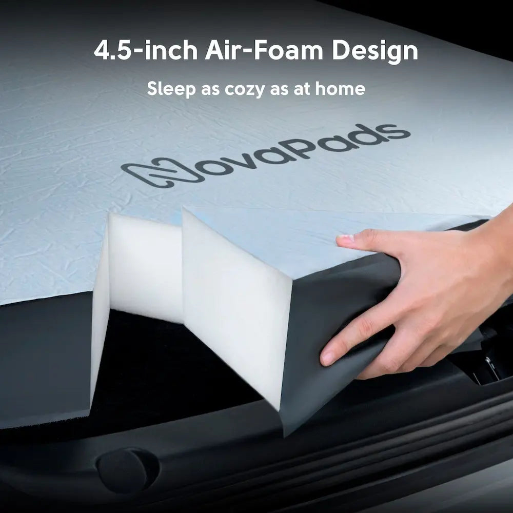 NovaPads Tesla Model Y Mattress Pro Camping Mattress for Model Y X Juniper Tesla Bed 4.5-inch Air-Foam Design